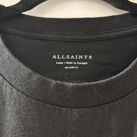 All Saints Black Tee with Skull Design - Picture 2 of 5